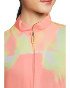 Jamie Sadock Flare Print Long Sleeve Sunsense 1/4 Zip Top Women's