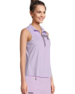 Jamie Sadock Full Button Front Sleeveless Polo Women's