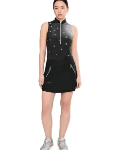 Jamie Sadock Happy Heart Sleeveless Zip Front with Scattered Dots Women's