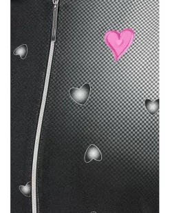 Jamie Sadock Happy Heart Sleeveless Zip Front with Scattered Dots Women's
