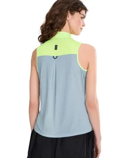 Jamie Sadock Mirror Zip Mock Sleeveless Color Block Women's