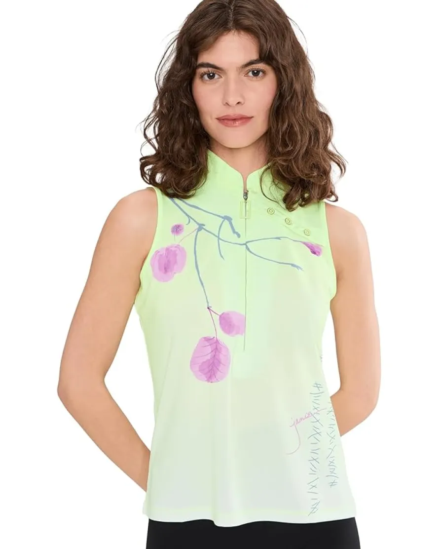 Jamie Sadock Plum Sleeveless Print Top Women's