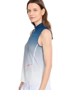 Jamie Sadock Sunsense Dusk Sleeveless Mock Neck 1/4 Zip Top Women's