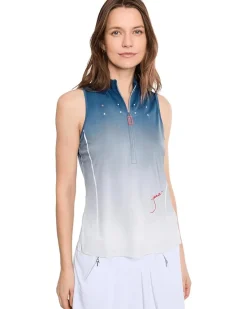Jamie Sadock Sunsense Dusk Sleeveless Mock Neck 1/4 Zip Top Women's
