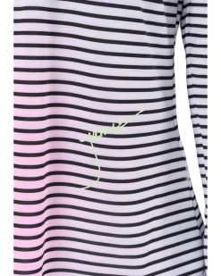 Jamie Sadock Sunsense Gradient Stripe Long Sleeve Quarter Zip Women's