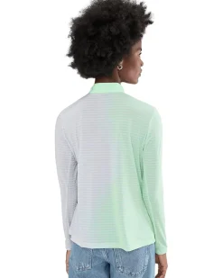 Jamie Sadock Sunsense Gradient Stripe Long Sleeve Quarter Zip Women's