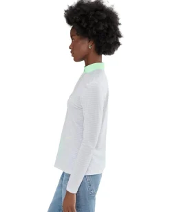 Jamie Sadock Sunsense Gradient Stripe Long Sleeve Quarter Zip Women's