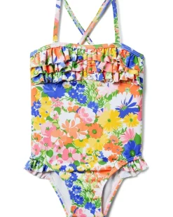 Janie and Jack Bold Floral Onepiece (Toddler/Little Kids/Big Kids)
