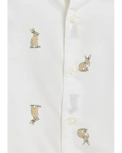 Janie and Jack Bunny Print Button Down Shirt (Toddler/Little Kid/Big Kid)