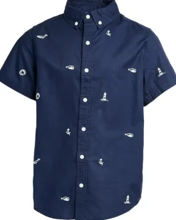 Janie and Jack Embroidered Woven Shirt (Toddler/Little Kid/Big Kid)