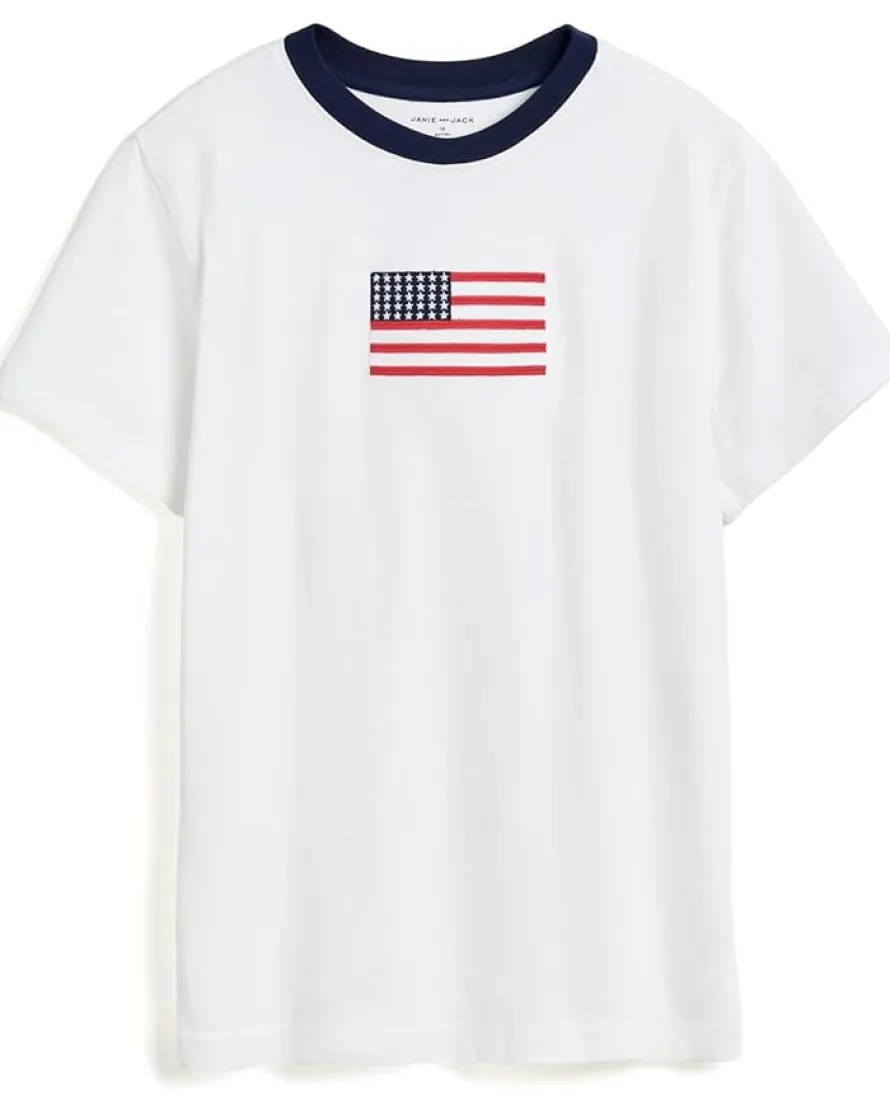Janie and Jack Flag Graphic Tee (Infant/Toddler/Little Kid/Big Kid)