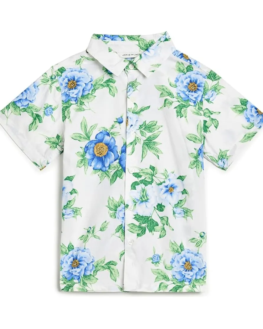 Janie and Jack Floral Button Down Shirt (Toddler/Little Kid/Big Kid)