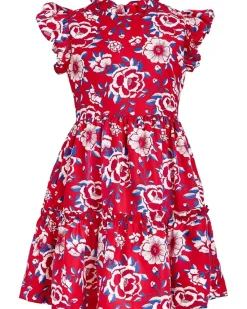 Janie and Jack Flutter Sleeve Floral Dress (Toddler/Little Kid/Big Kid)