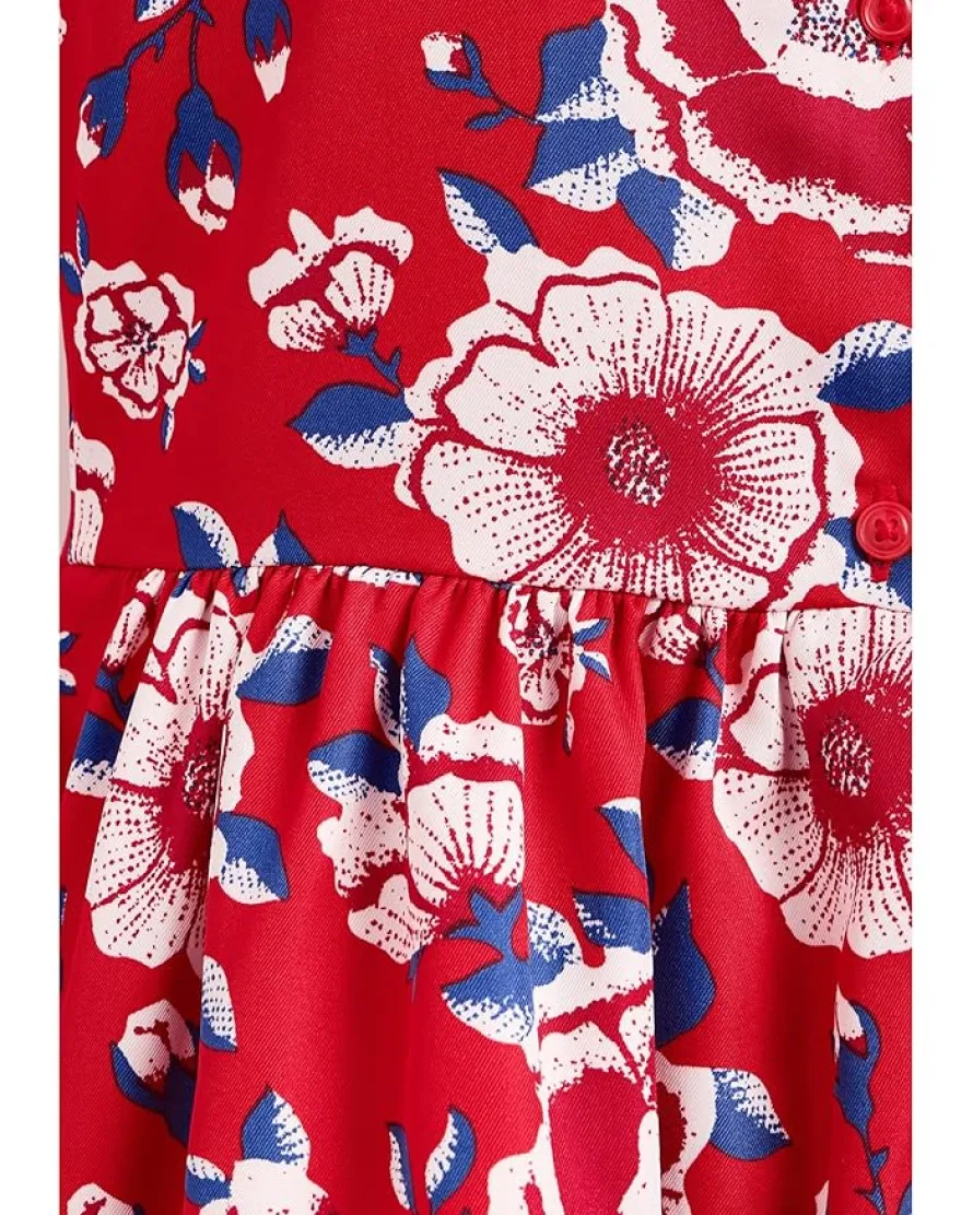 Janie and Jack Flutter Sleeve Floral Dress (Toddler/Little Kid/Big Kid)