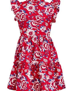 Janie and Jack Flutter Sleeve Floral Dress (Toddler/Little Kid/Big Kid)
