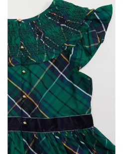 Janie and Jack Green Plaid Dress (Toddler/Little Kids/Big Kids)