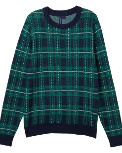 Janie and Jack Plaid Crewneck Sweater (Toddler/Little Kids/Big Kids)