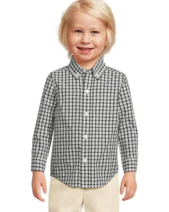 Janie and Jack Plaid Poplin Button Down Shirt (Infant)