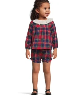 Janie and Jack Plaid Ruffle Collar Set (Infant)