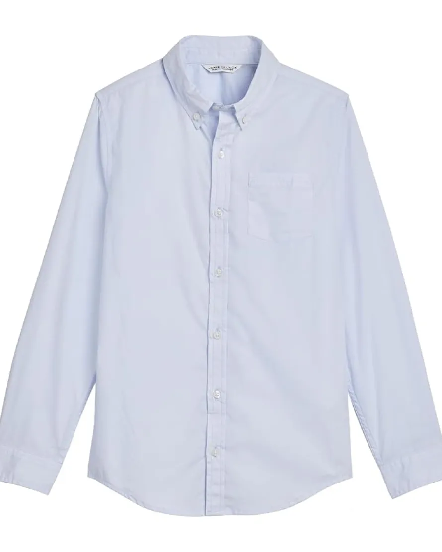 Janie and Jack Poplin Dressy Button Down Shirt (Toddler/Little Kid/Big Kid)