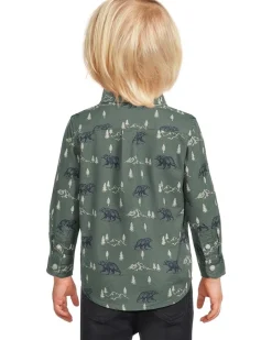Janie and Jack Printed Twill Button Down Shirt (Infant)