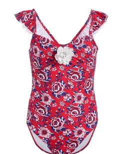 Janie and Jack Rosette Floral Onepiece Swim (Toddler/Little Kid/Big Kid)