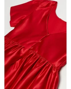 Janie and Jack Satin Tulip Sleeve Dress (Toddler/Little Kids/Big Kids)