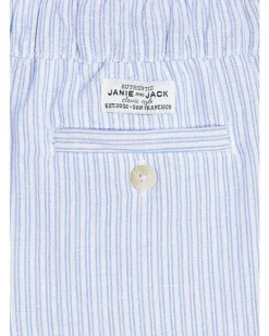 Janie and Jack Stripe Pull-On Linen Shorts (Toddler/Little Kid/Big Kid)