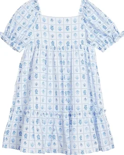 Janie and Jack Tile Print Dress (Toddler/Little Kid/Big Kid)