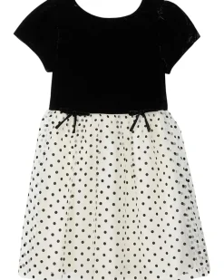 Janie and Jack Velvet Dot Dress (Toddler/Little Kid/Big Kid)