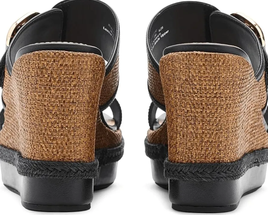 Johnston & Murphy Addison Buckle Strap Wedge Women's