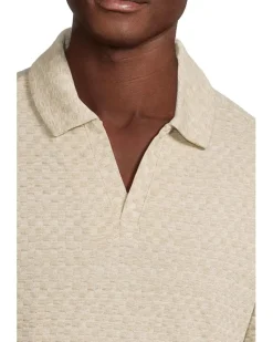 Johnston & Murphy Basket Weave V-Neck Polo Men's