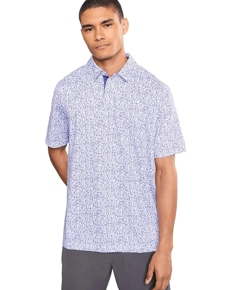 Johnston & Murphy Game Day Multi-sport Print Polo Men's