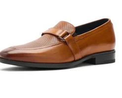 Johnston & Murphy Gibbons Embossed Bit Loafers Men's