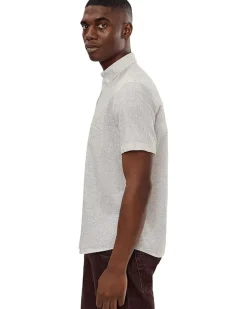 Johnston & Murphy Hampton Short-sleeve Cotton-linen Shirt Men's