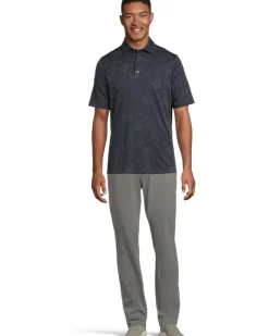 Johnston & Murphy Paisley Knit Jacquard Polo Men's