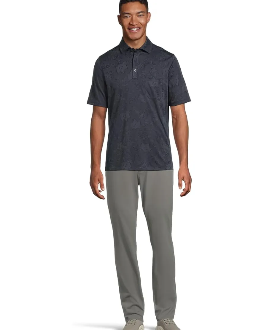 Johnston & Murphy Paisley Knit Jacquard Polo Men's