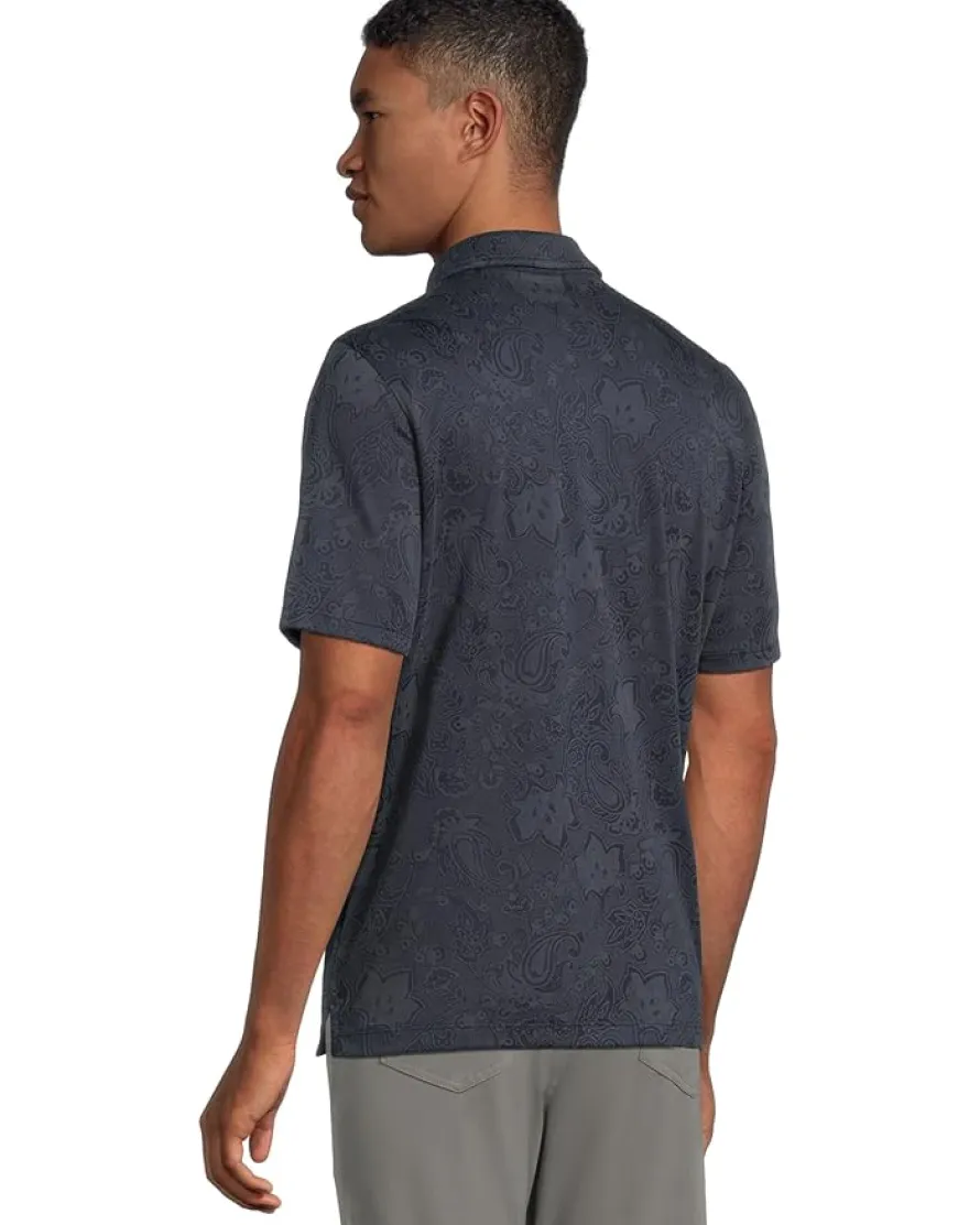Johnston & Murphy Paisley Knit Jacquard Polo Men's