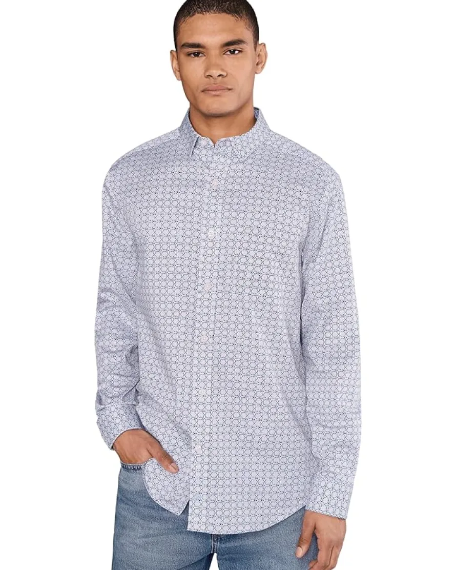 Johnston & Murphy Printed Cotton Shirt Men's