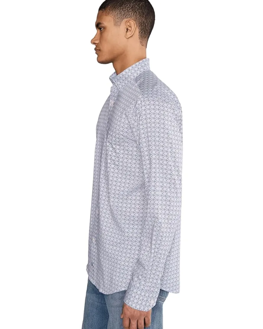 Johnston & Murphy Printed Cotton Shirt Men's