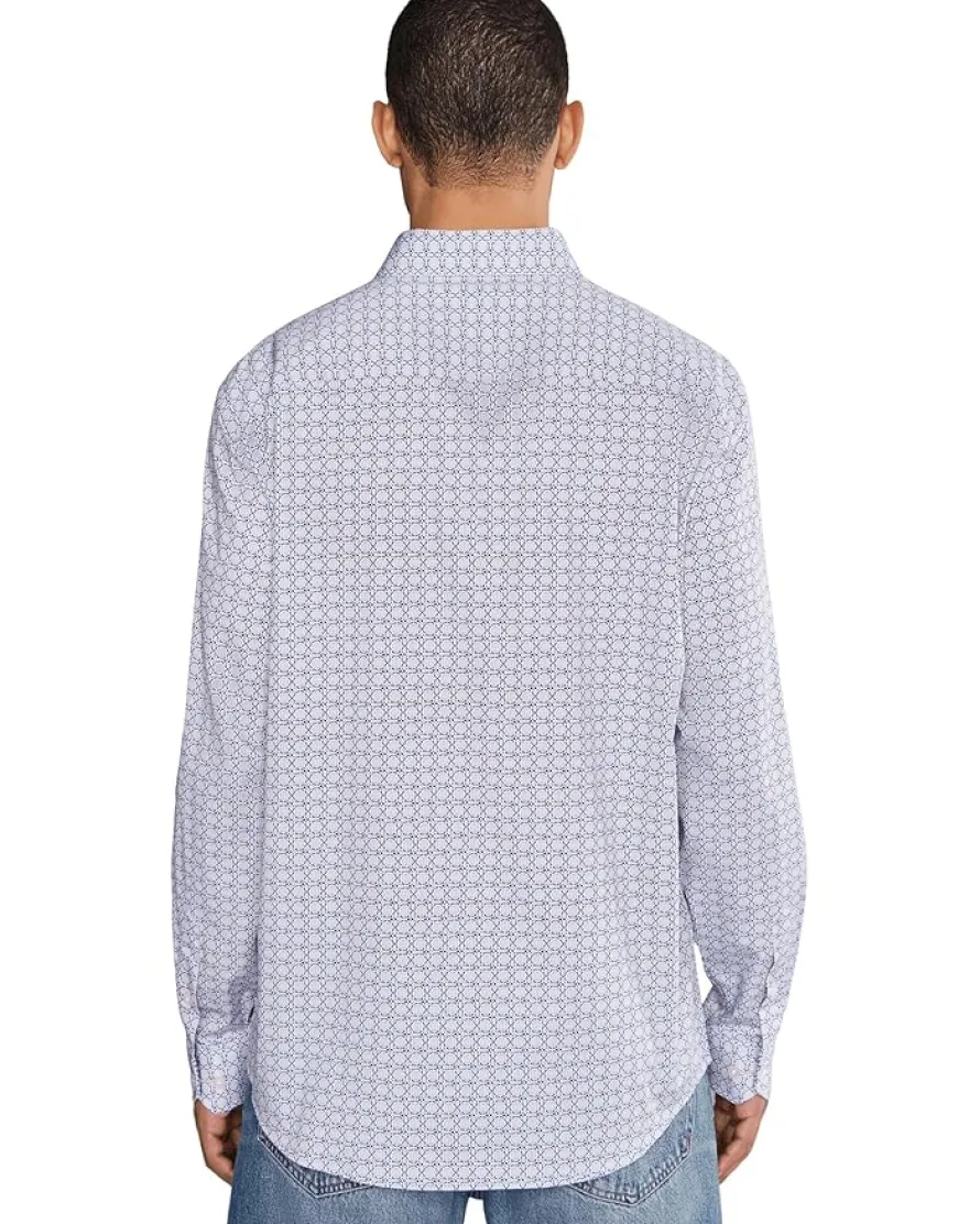 Johnston & Murphy Printed Cotton Shirt Men's
