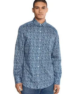 Johnston & Murphy Printed Cotton Shirt Men's