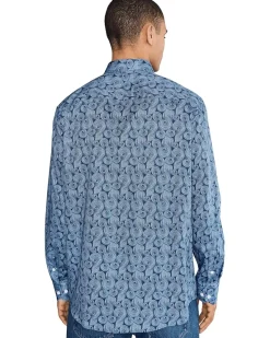 Johnston & Murphy Printed Cotton Shirt Men's