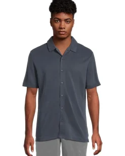 Johnston & Murphy Vintage Birdseye Short Sleeve Button Down Men's