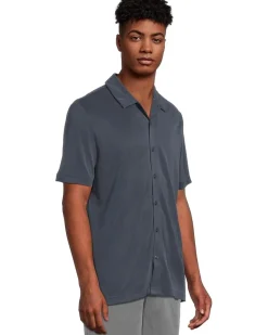 Johnston & Murphy Vintage Birdseye Short Sleeve Button Down Men's