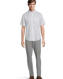 Johnston & Murphy XC4 Heathered Performance Flat Front Pants Men's