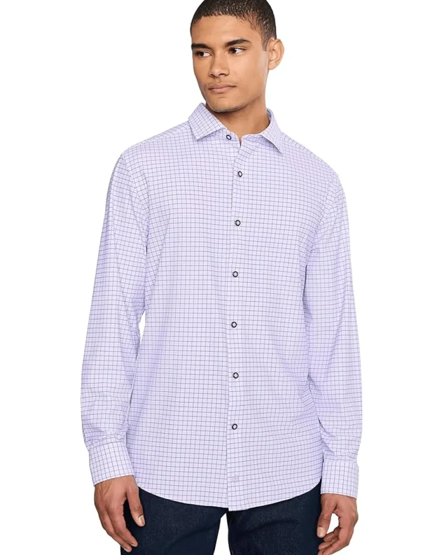 Johnston & Murphy XC+ Motion Long Sleeve Dress Knit Shirt Men's