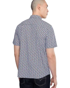 Johnston & Murphy XC+ Motion Short Sleeve Print Knit Shirt Men's