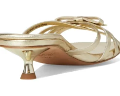 Kate Spade New York Carolina Metallic Leather Kitten Heel Sandals Women's