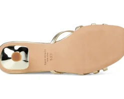 Kate Spade New York Carolina Metallic Leather Kitten Heel Sandals Women's